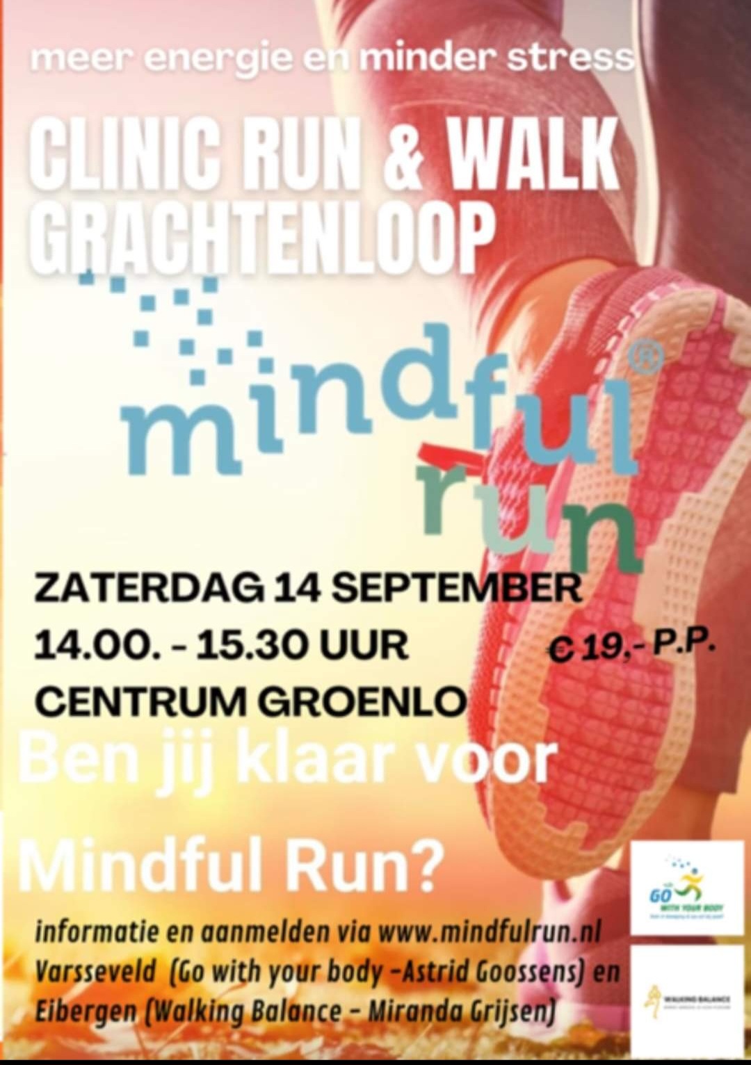 Mindful Walk & Run clinic in Groenlo